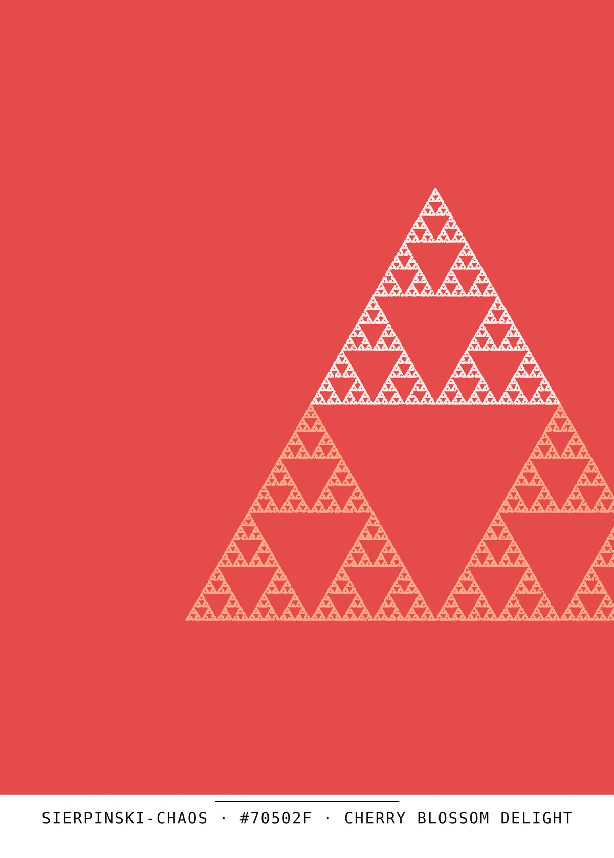 Triangle de Sierpiński (chaos), art génératif — génération n°86