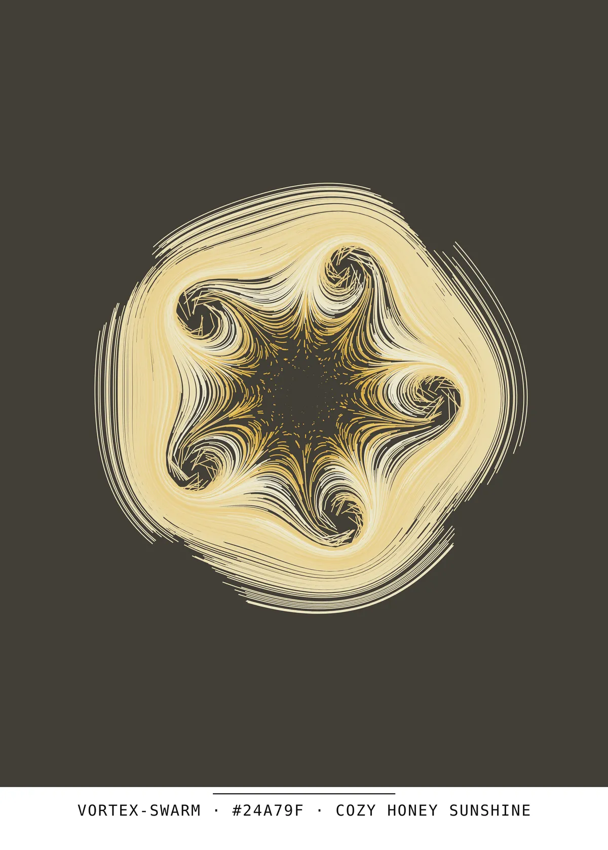 Essaim de tourbillons, art génératif — génération n°79