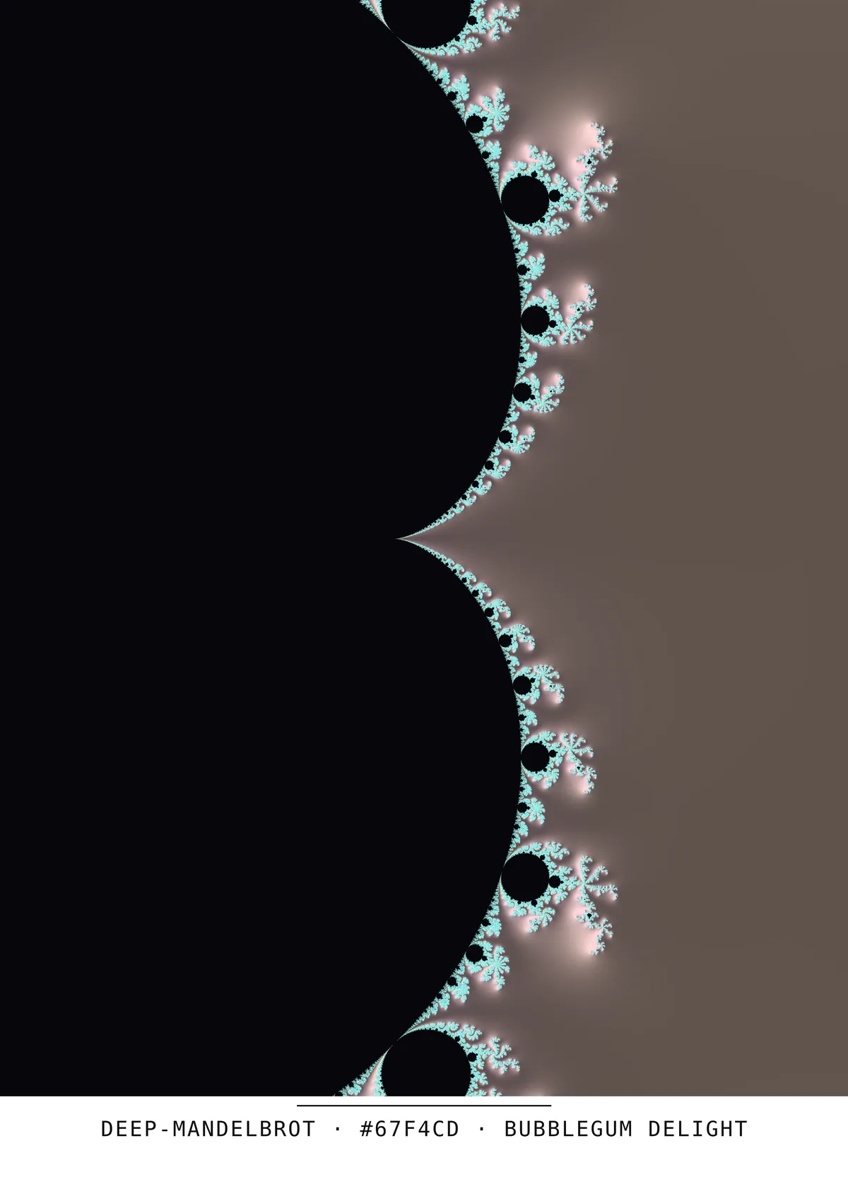 Mandelbrot sculpté, art génératif — génération n°67